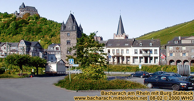 Bacharach am Rhein unterhalb der Burg Stahleck