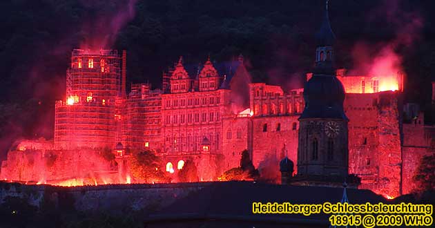 Neckar-Schiffsrundfahrt zur Heidelberger Schlossbeleuchtung