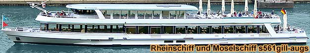 Rheinschifffahrt ab Koblenz, Schiffsfahrpläne, Foto, Fahrtverlauf, Speisen, Schiffkarten